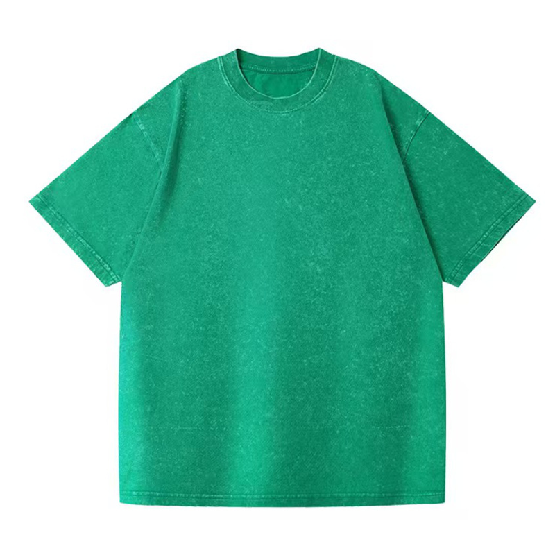Vintage Distressed Oversized Drop-Shoulder Tee