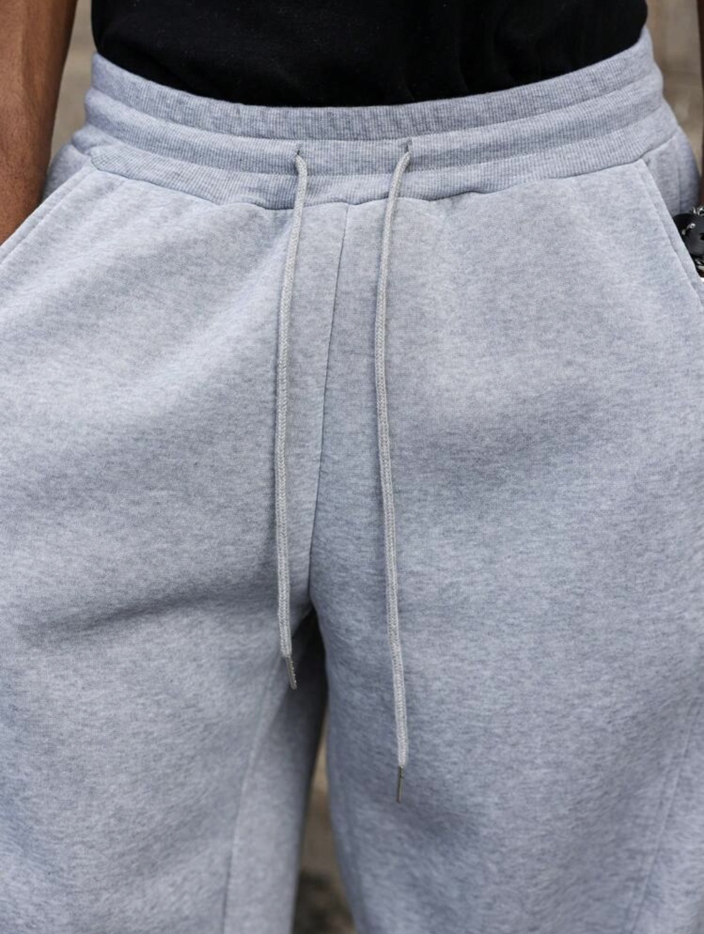 Men's Solid Wide-Leg Baggy Sweatpants