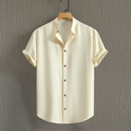 Men's Textured Stand Collar Shirt