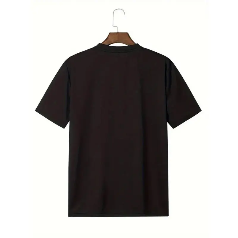 Men's Distressed Cross Print Cotton Tee
