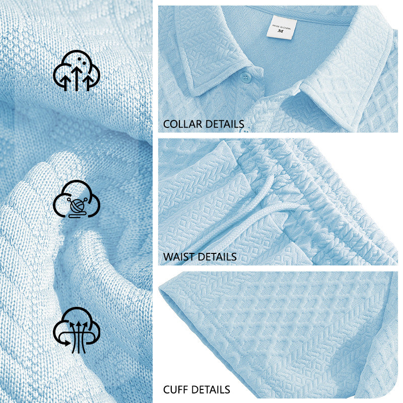 Men's Polo Shirt & Drawstring Shorts Set