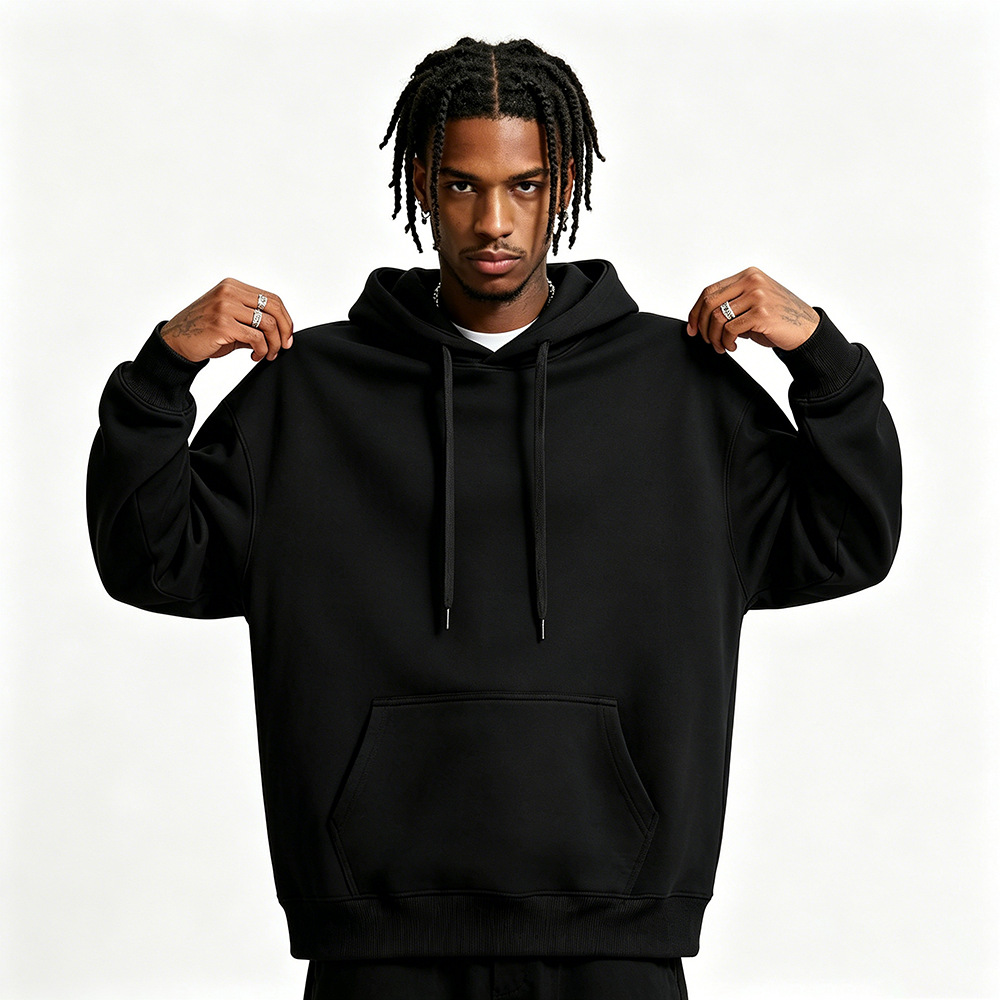 Soft Cotton Blend Pullover Hoodie