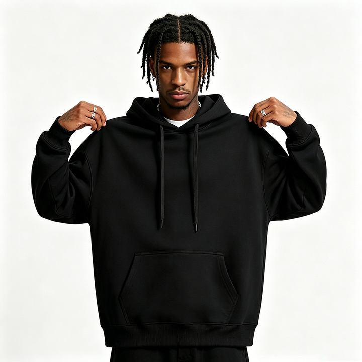 Soft Cotton Blend Pullover Hoodie