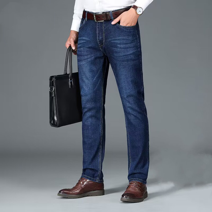 Classic Straight-Leg Denim Jeans
