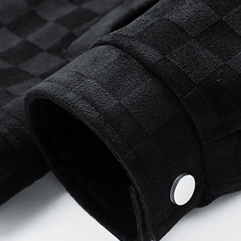 Textured Button Front Flap Pocket Jacket