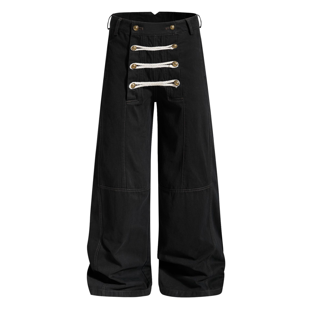 Y2K High-Waist Wide-Leg Baggy Jeans