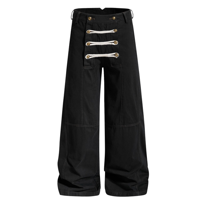 Y2K High-Waist Wide-Leg Baggy Jeans