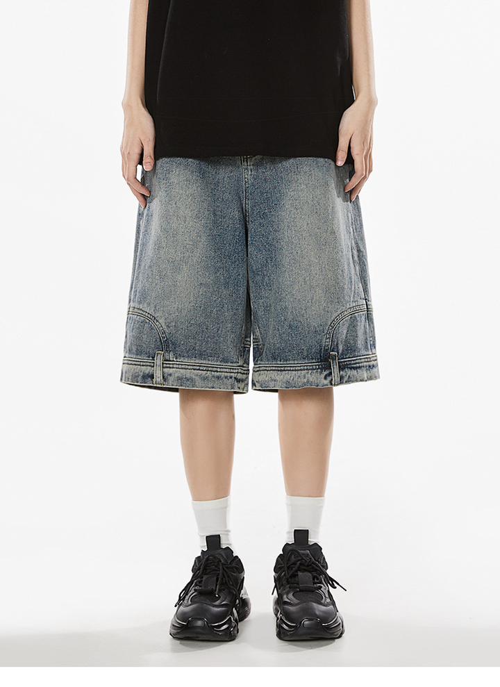 Reverse-Wash Baggy Denim Jorts