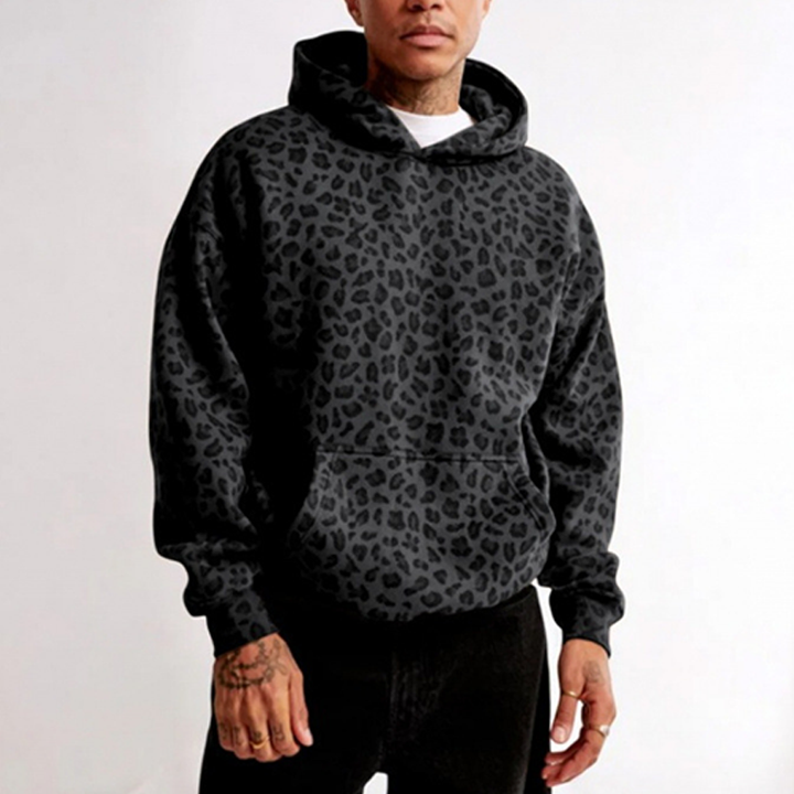 Leopard Print Pullover Hoodie