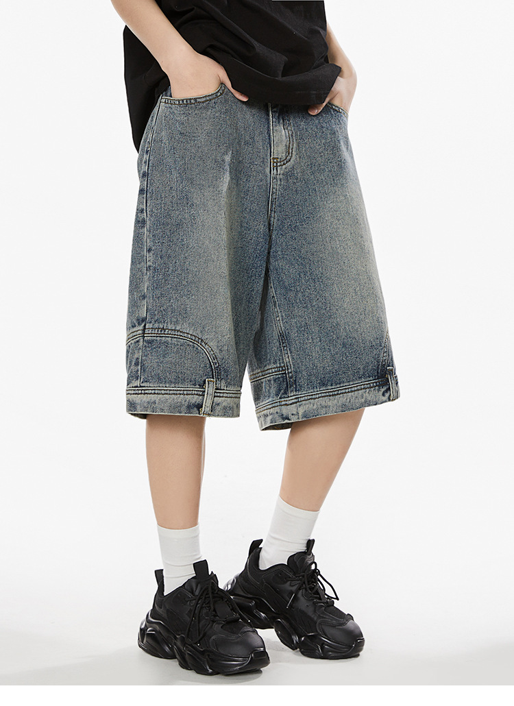 Reverse-Wash Baggy Denim Jorts