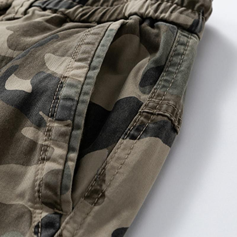 Men's Camo Cotton Cargo Jogger Pants
