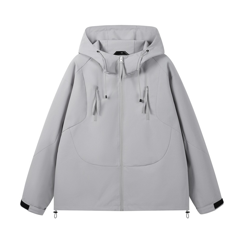 Oversized Hooded Windbreaker Jacket