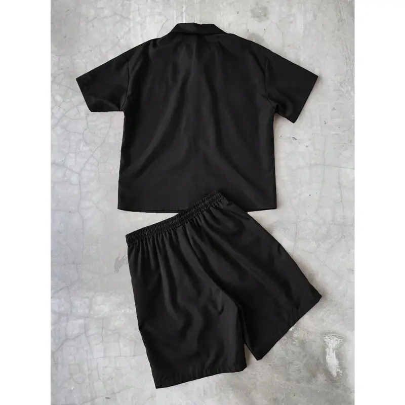 Star Print Zip Shirt &amp; Shorts Set