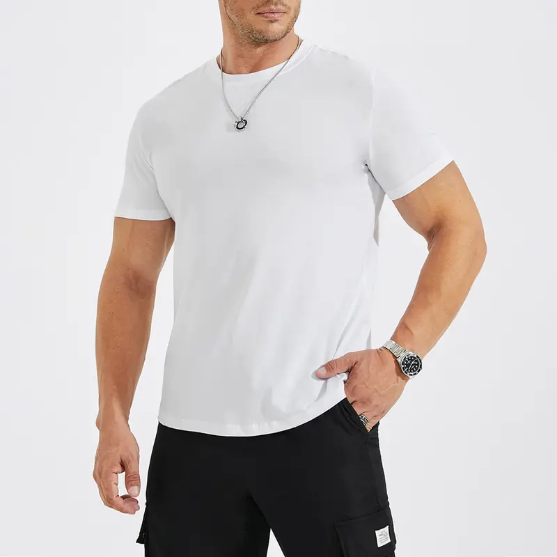 Men's Longline Slim Fit Cotton Tee