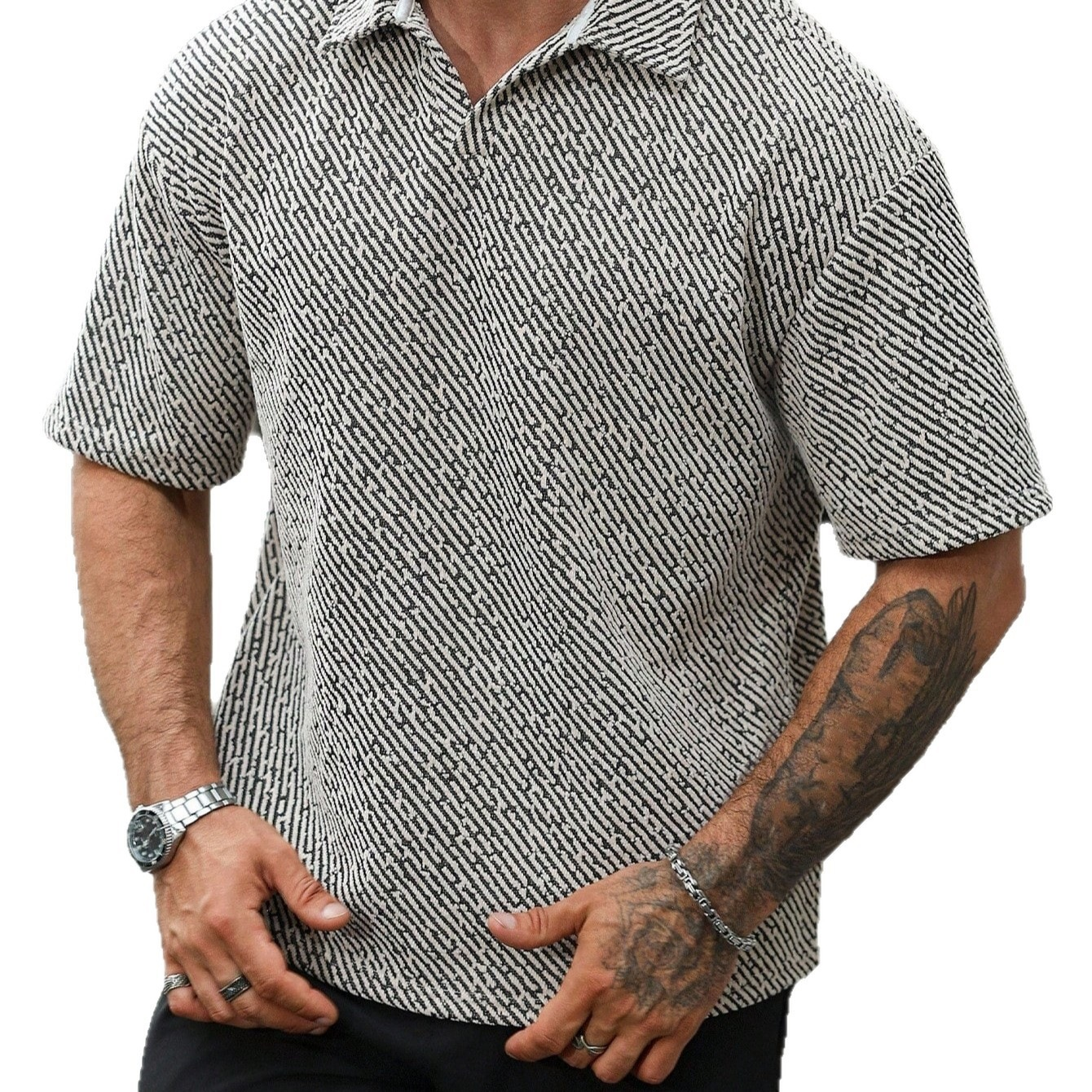Men's Color Block Polo Shirt