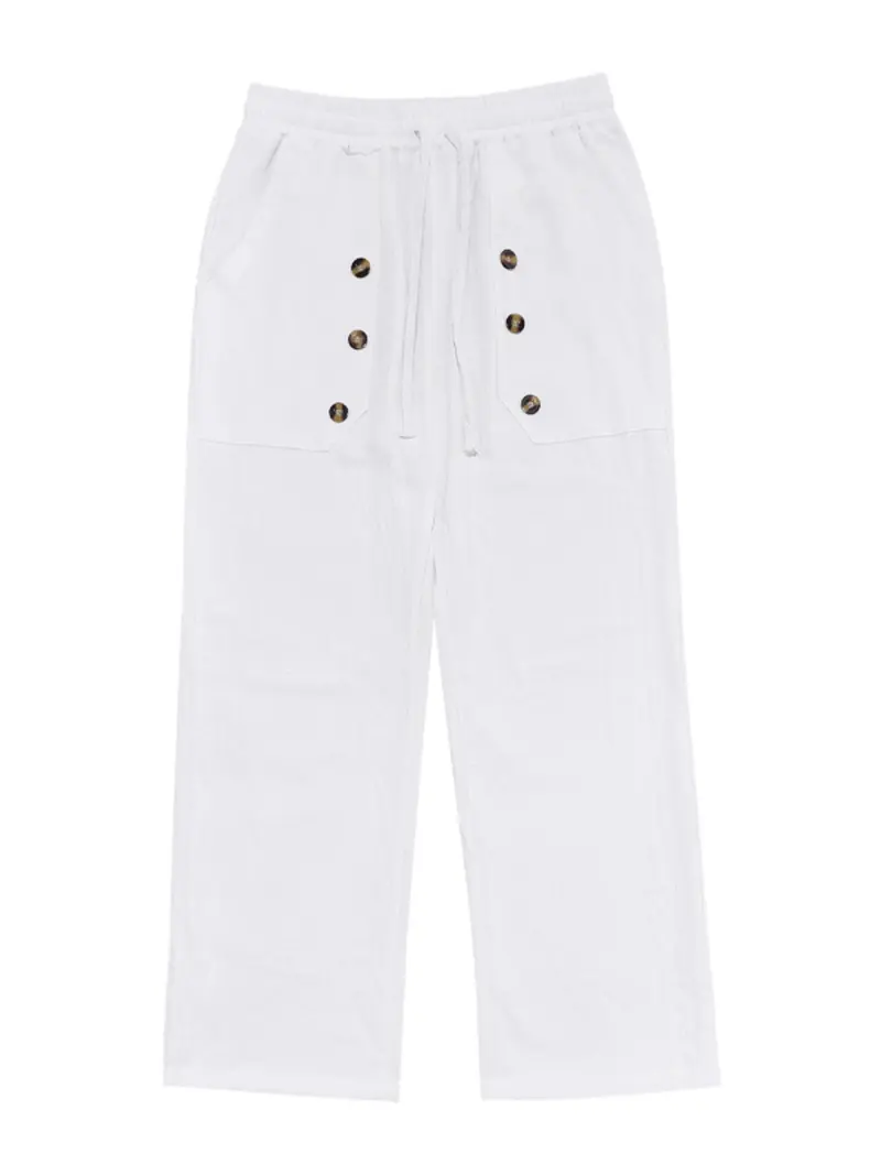 Men's Linen Multi-Pocket Casual Pants