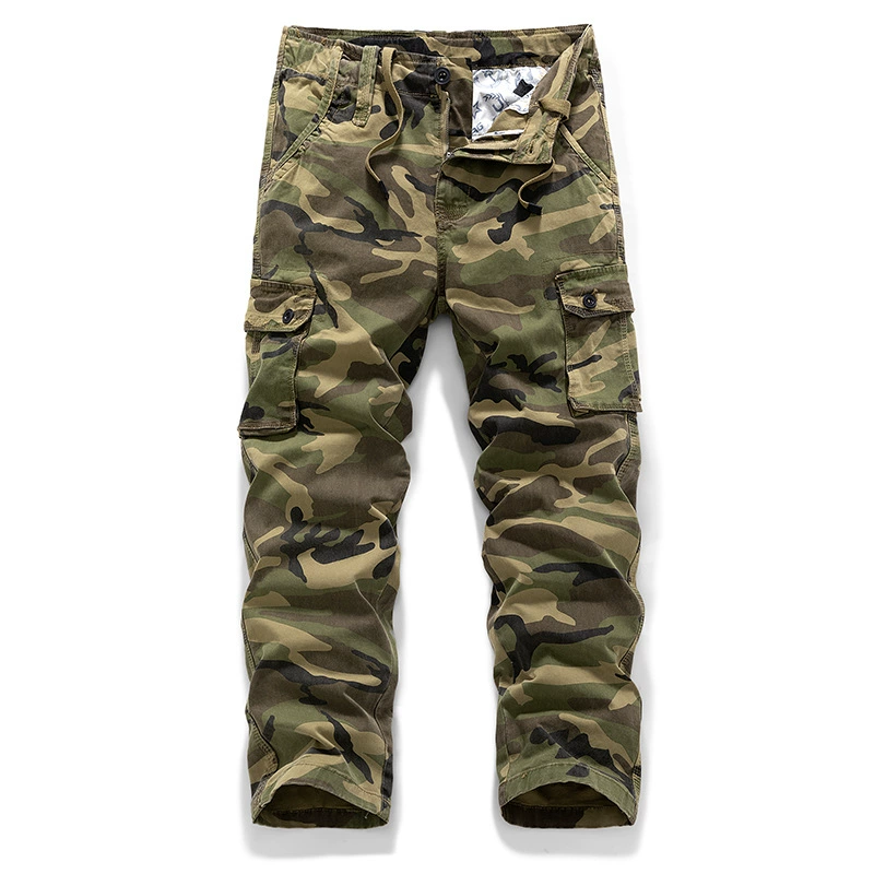 Men's Camo Cotton Cargo Utility Pants