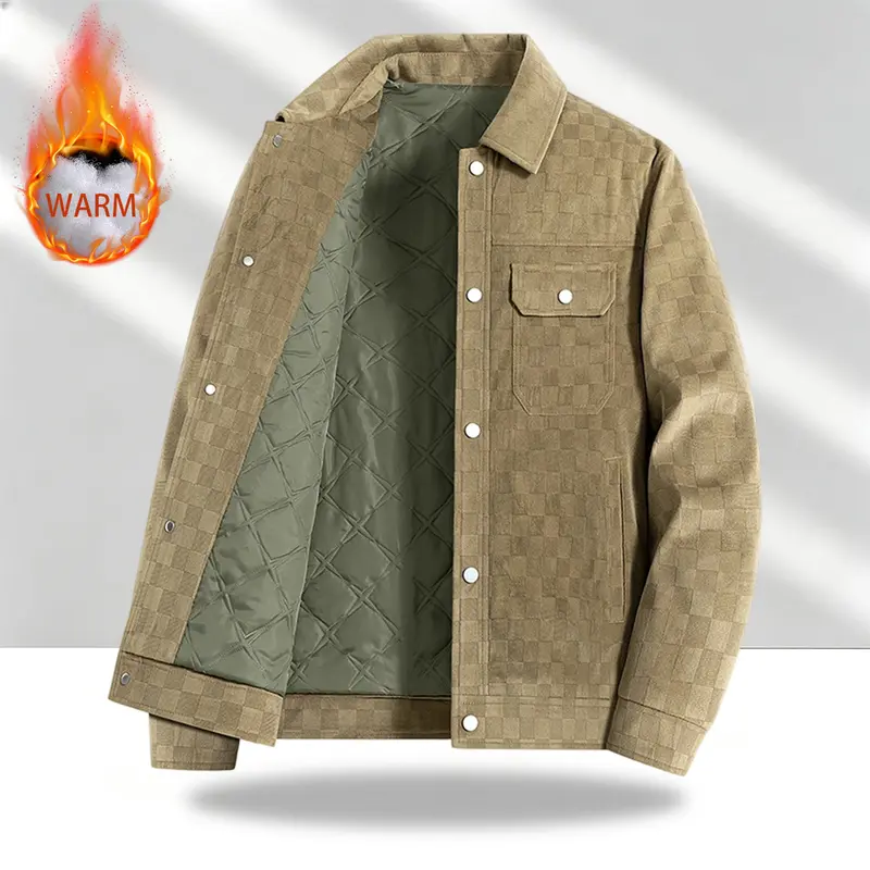 Textured Button Front Flap Pocket Jacket