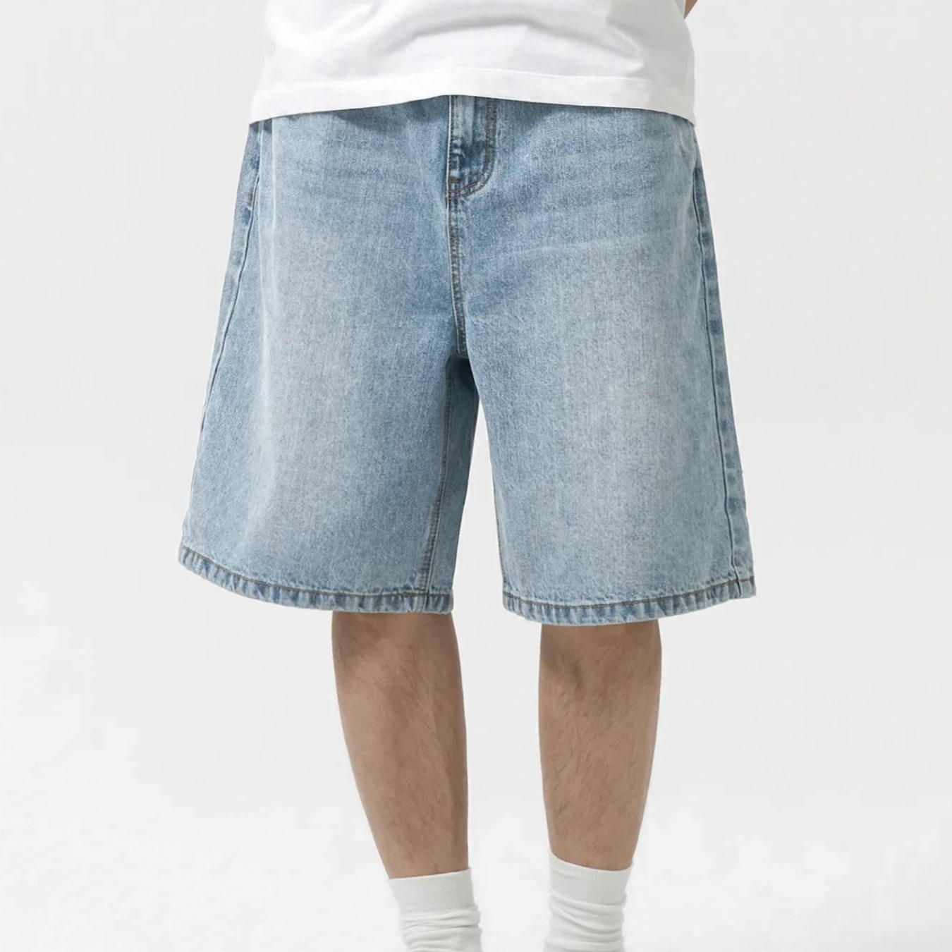 Men's Washed Denim Shorts