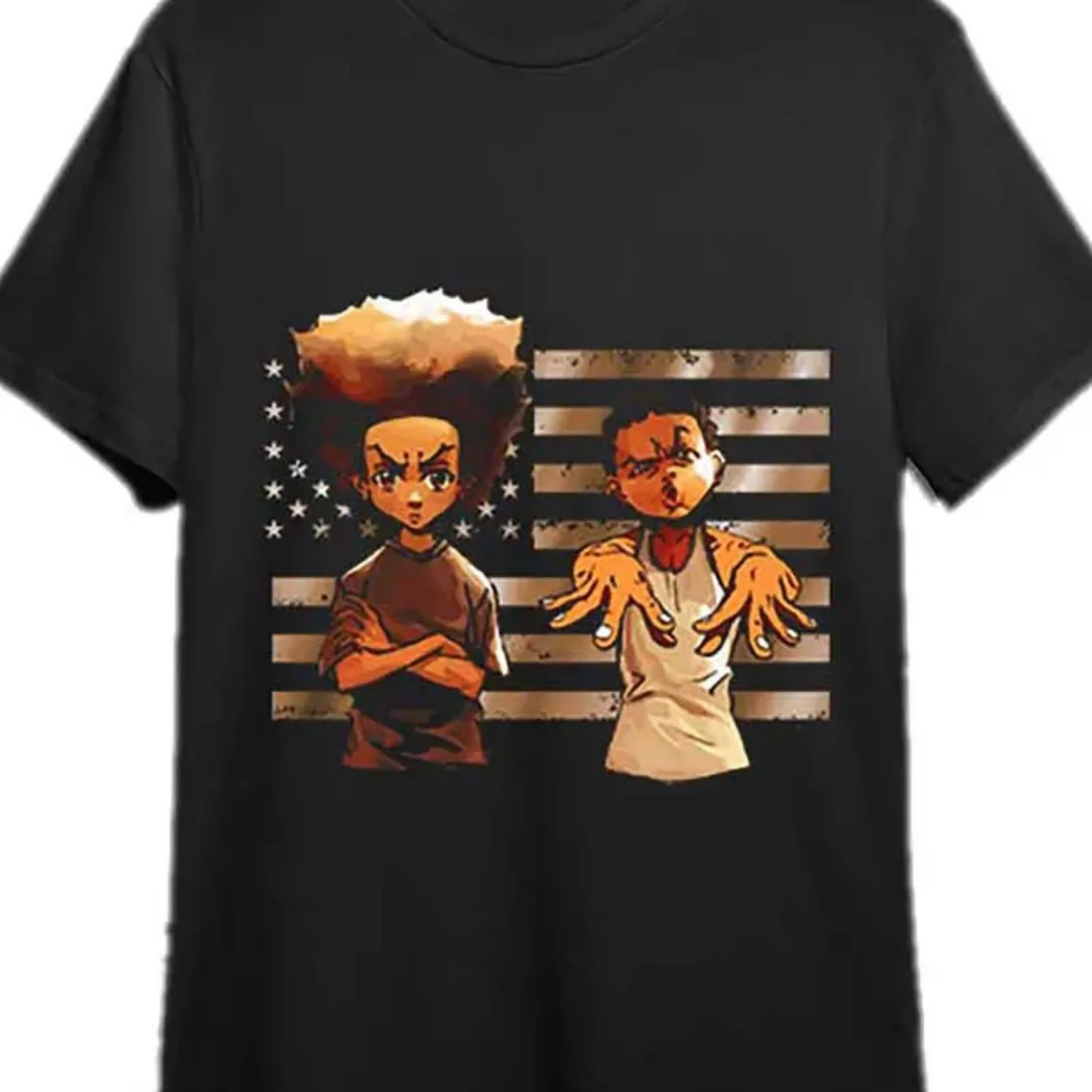 Men's Cartoon Flag Graphic T-Shirt