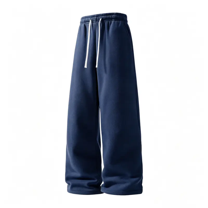 Loose-Fit Straight-Leg Drawstring Pants