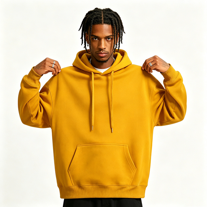 Soft Cotton Blend Pullover Hoodie