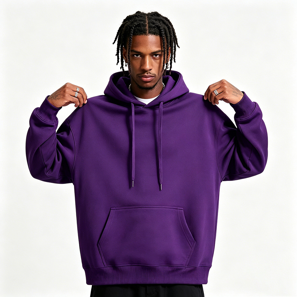 Soft Cotton Blend Pullover Hoodie