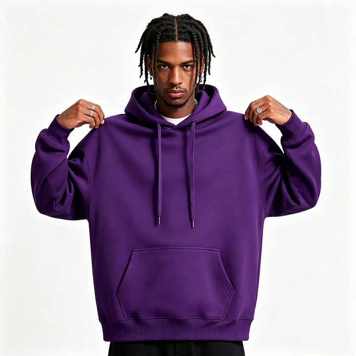 Soft Cotton Blend Pullover Hoodie