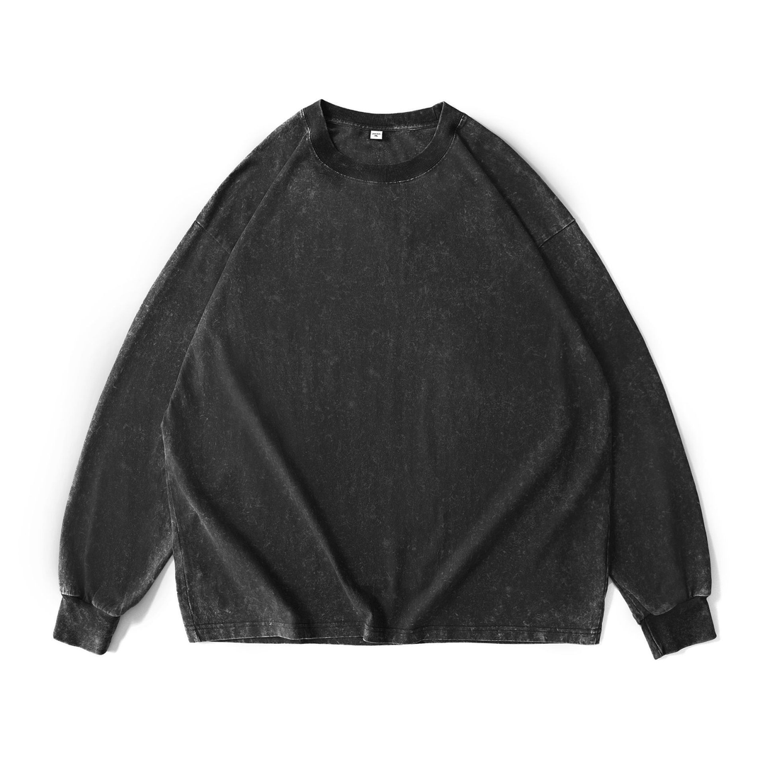 Washed Distressed Crewneck Sweatshirt