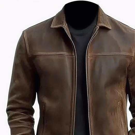 Vintage Washed Leather Jacket