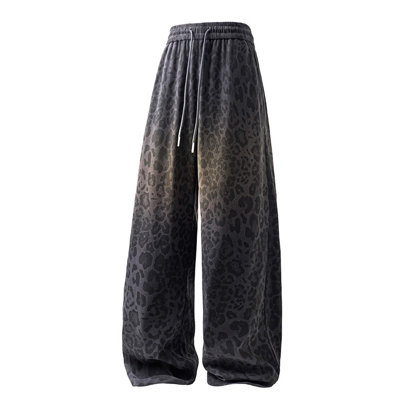 Leopard Print Relaxed Casual Pants