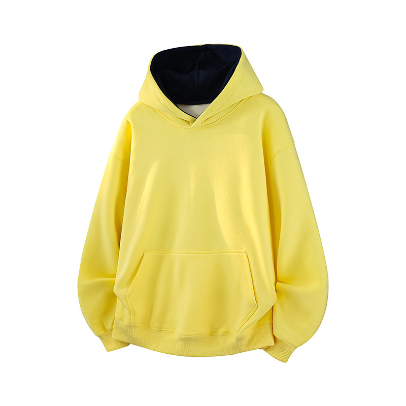 Colorblock Fleece-Lined Pullover Hoodie