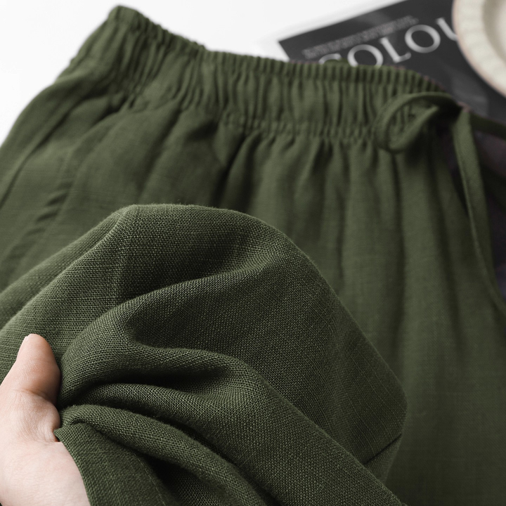 Relaxed Wide-Leg Drawstring Pants