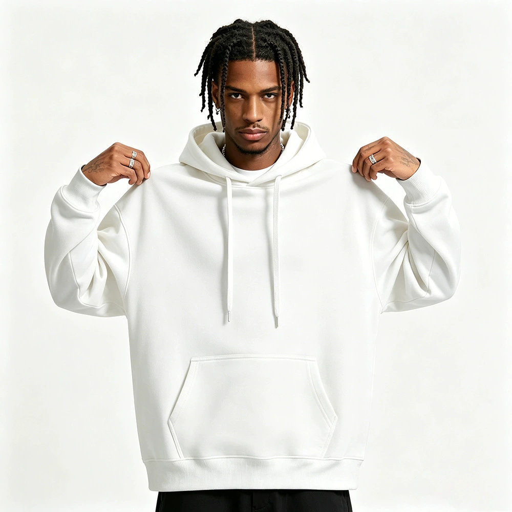 Soft Cotton Blend Pullover Hoodie