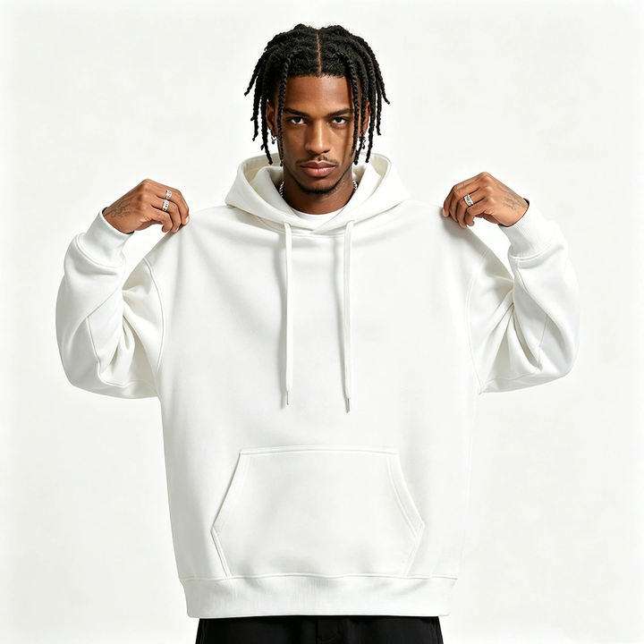 Soft Cotton Blend Pullover Hoodie