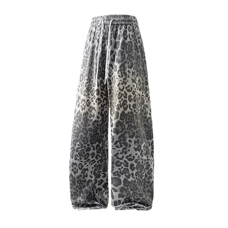 Leopard Print Relaxed Casual Pants