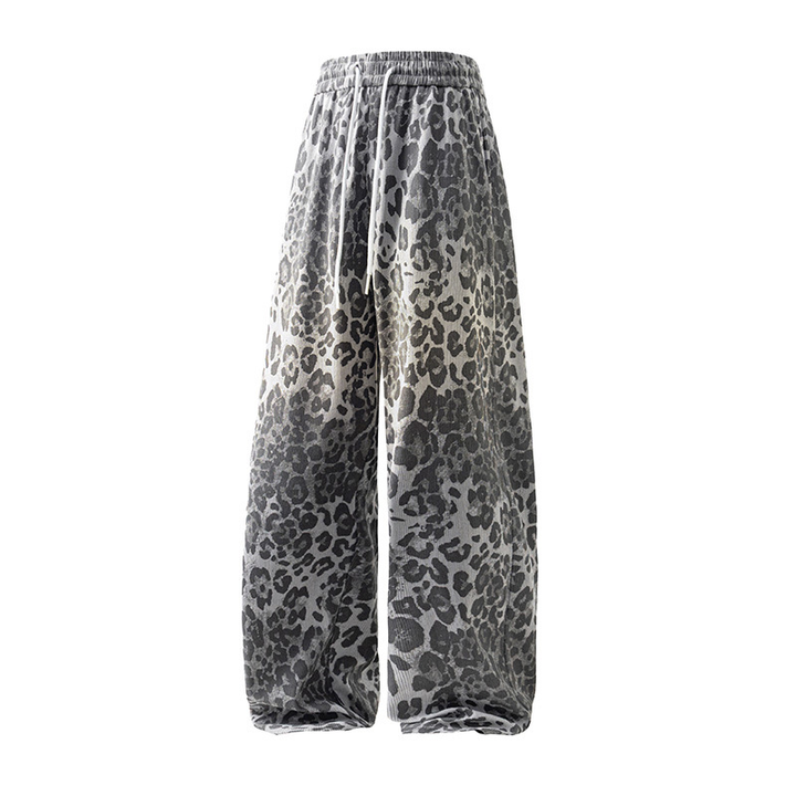 Leopard Print Relaxed Casual Pants