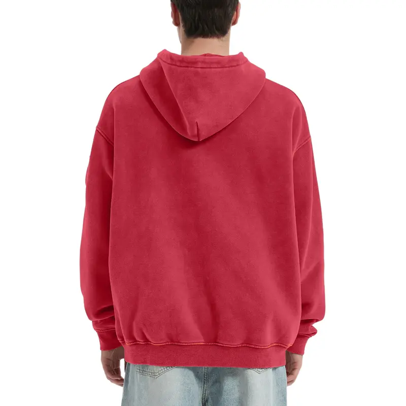Vintage Half-Zip Hooded Pullover