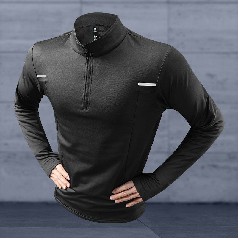 Men's Reflective Half-Zip Sports Shirt