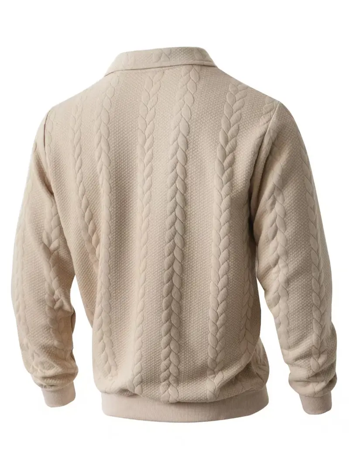 Vintage Quarter-Zip Knit Polo Sweater