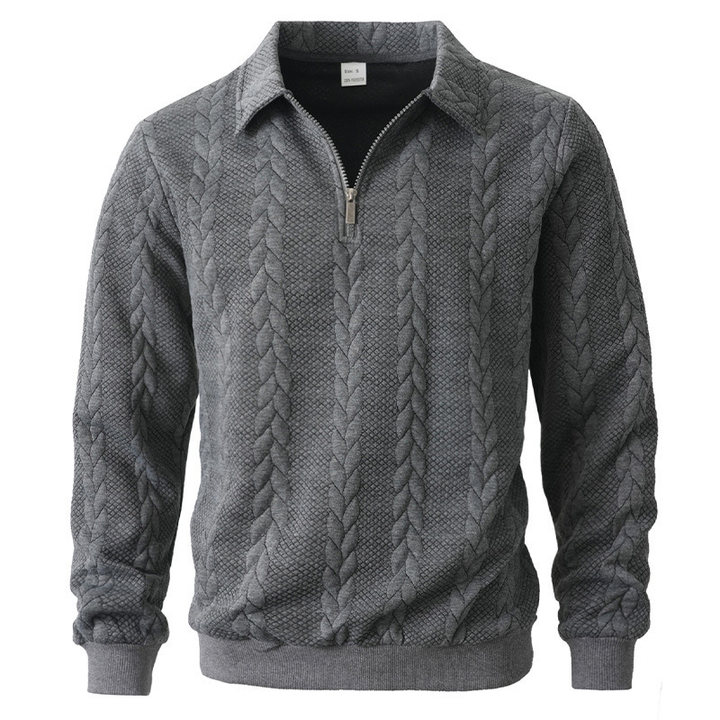 Vintage Quarter-Zip Knit Polo Sweater